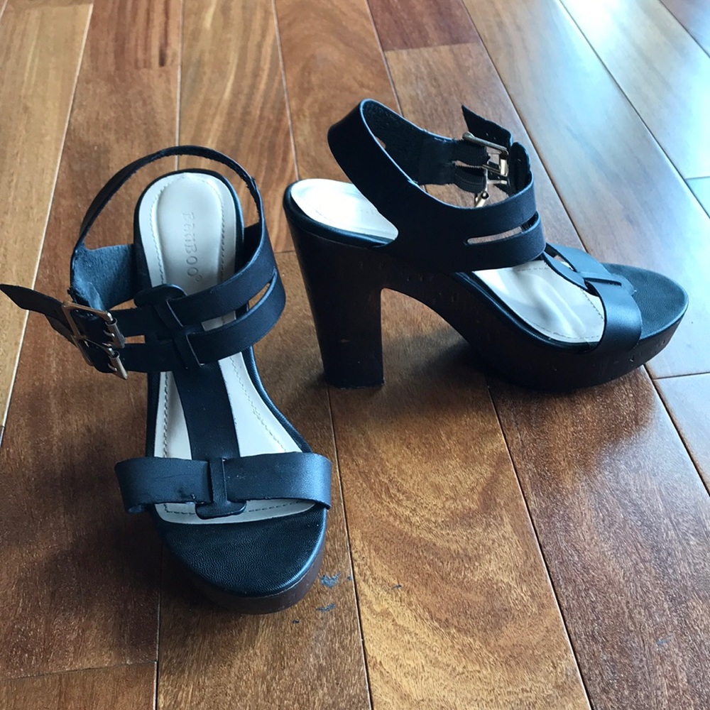 bamboo cork heels